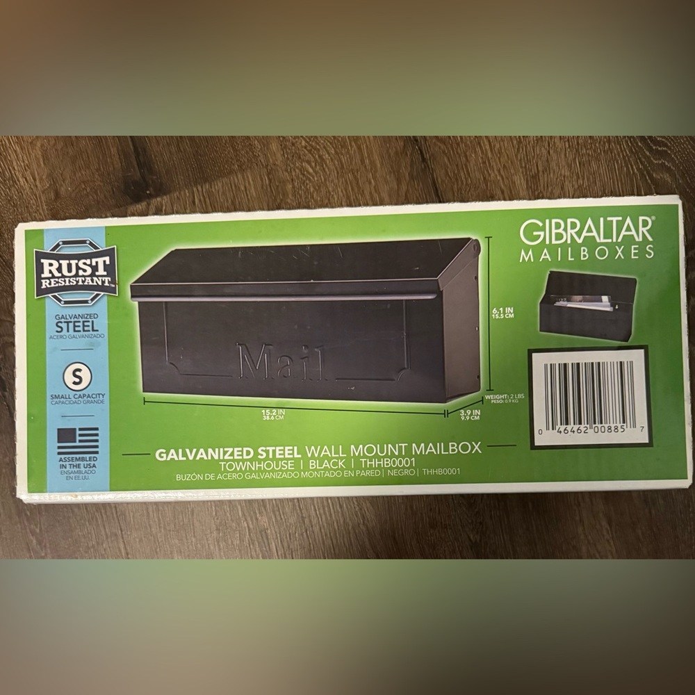 Black Wall Mount Mailbox